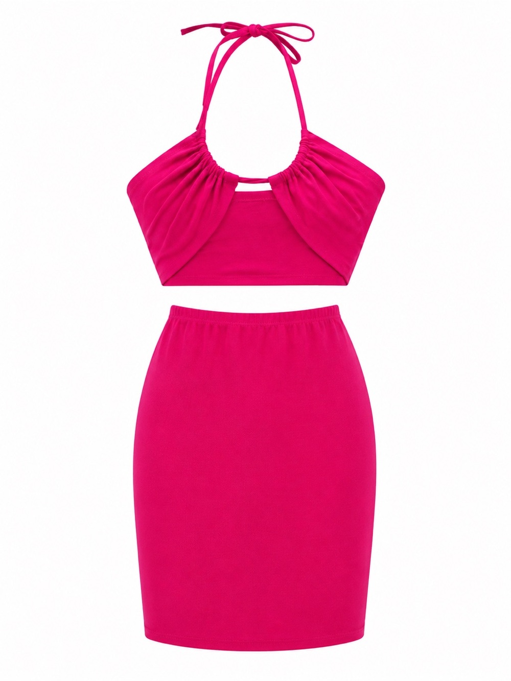 Hot Pink Top & Skirt Set